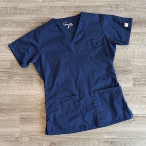 Butter Soft navy blue nursing scrub top